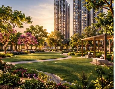 My Home Bangalore gardens and walkways, artist's impression